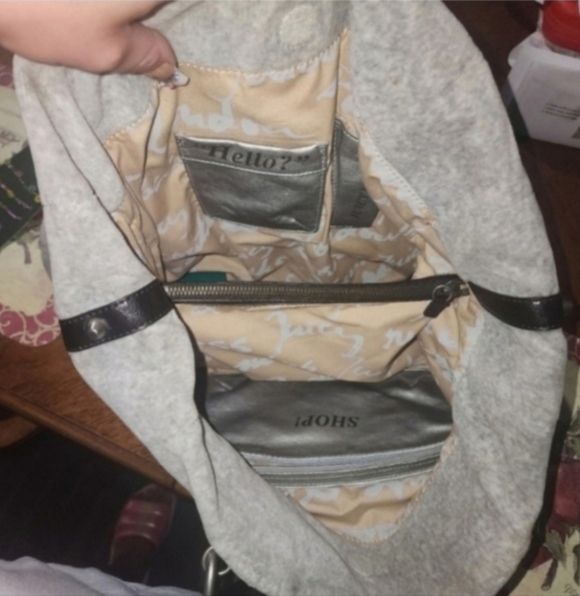 FINAL💣💣  SUPER DUPERRR RARE NEW!!! Y2k VELOUR JUICY COUTURE FRINGE XL BAG - Picture 7 of 10